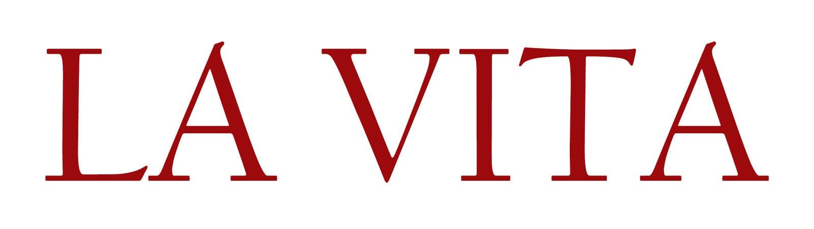 Red LA VITA Text Logo